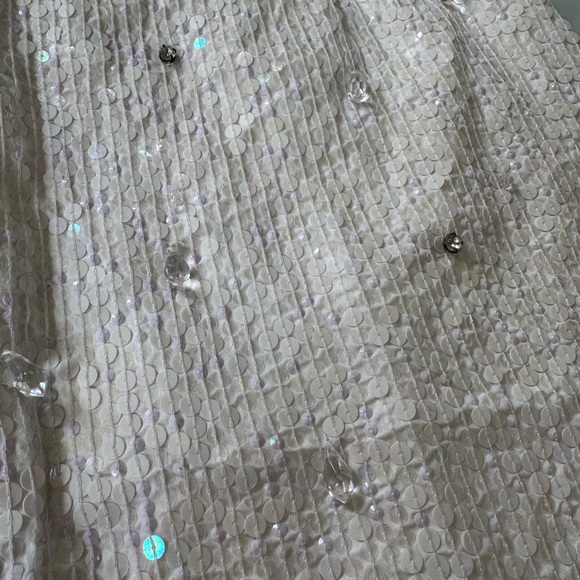 Tracy Reese Vintage Ivory Beaded Sequin Mini Skirt | Size M - Picture 3 of 7